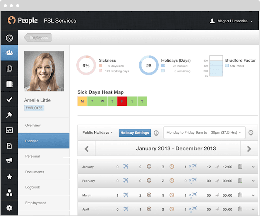 Screenshot of Access People HR