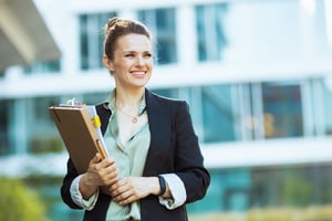 Employee Smiling Outside
