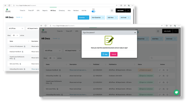 HR Documents and Digital Signatures HRLocker