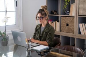 employee working from home