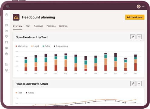 Screenshot of Rippling’s headcount software