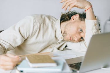 Employee Burn out on table