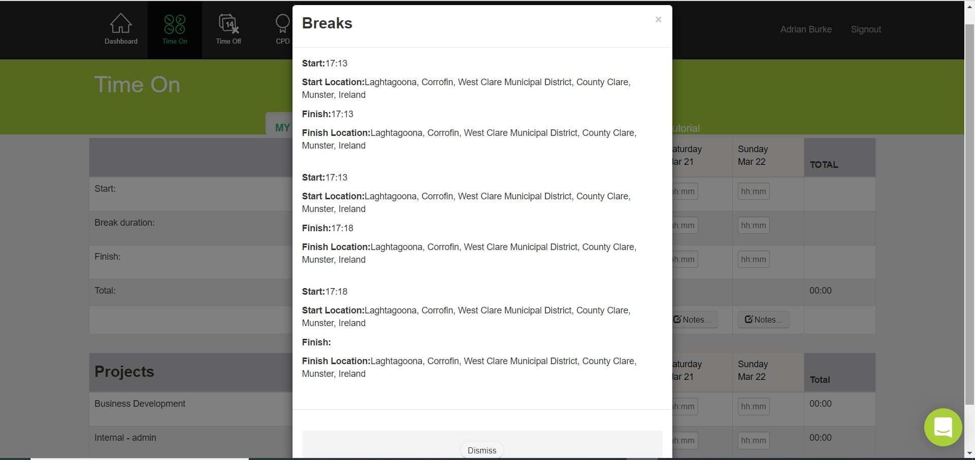 breaks