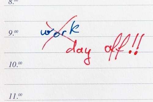 Take a day off in lieu of work hours