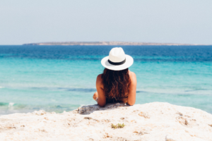 woman in the beach